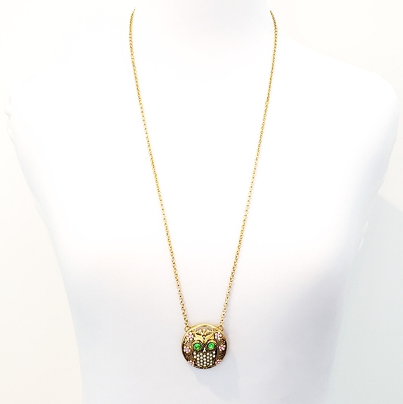 NWOT! Betsey Johnson Necklace Owl Pendant - Picture 2 of 8